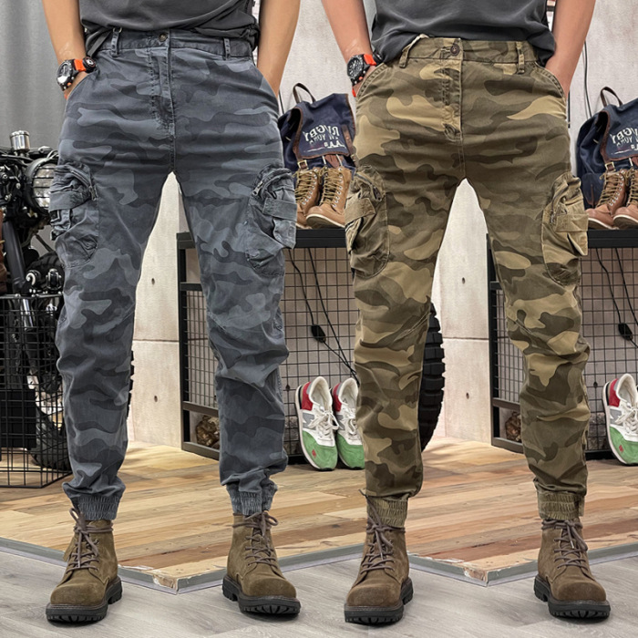 Men's Distressed Slim Biker Jeans