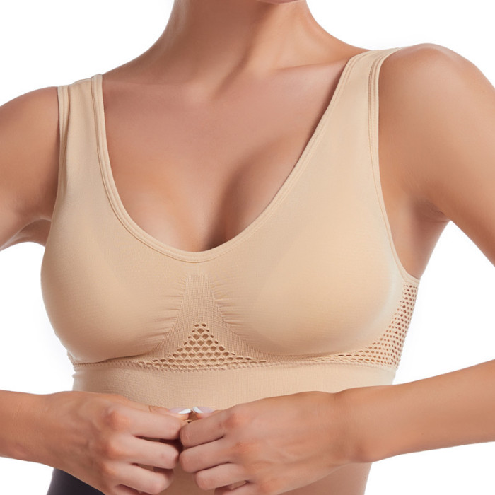 sport bra yoga sports underwear Hollow mesh ventilation hole design