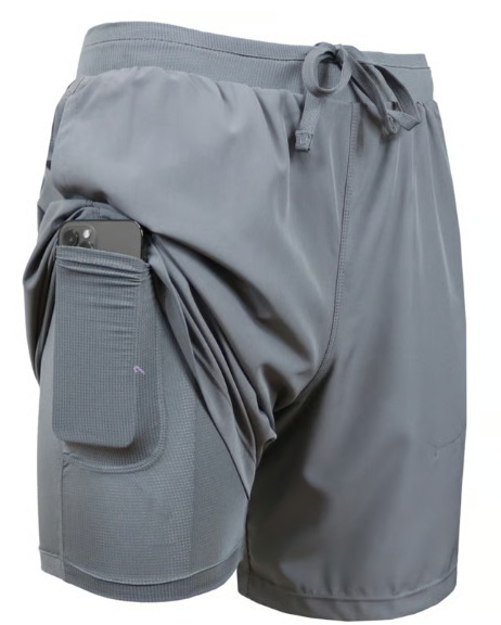 3-Pack Men's 2 in 1 Quick Dry Gym Running Shorts With Liner