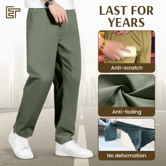 EaseTactic - Flex Fit Zipper-Pocket Durable Pants
