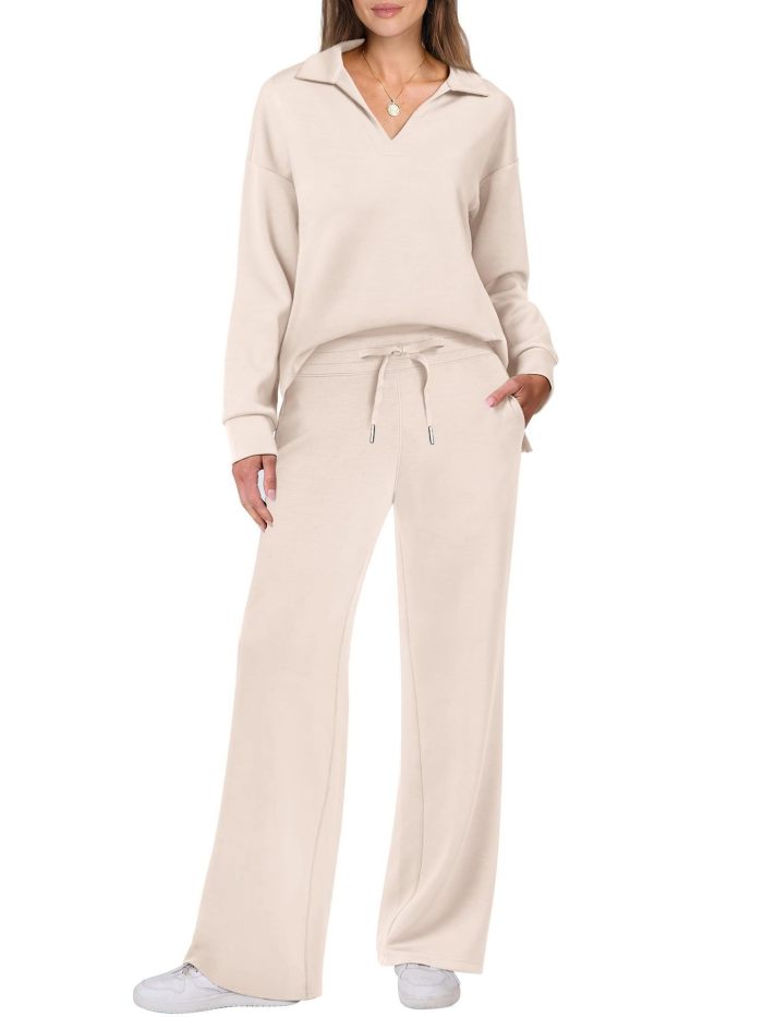 Women's Fall Transition 2-Piece Set - Breathable & Wrinkle Resistant Sweatsuits Sets