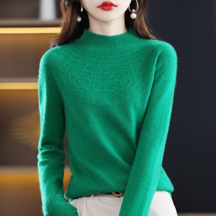 2025秋冬新作【尾州産】レディース カシミヤセーター (カシミヤ100%)