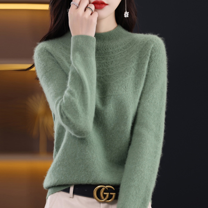 2025秋冬新作【尾州産】レディース カシミヤセーター (カシミヤ100%)