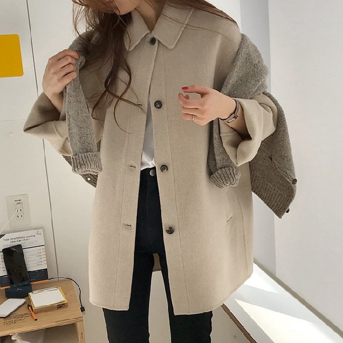 ショート丈カシミヤコート