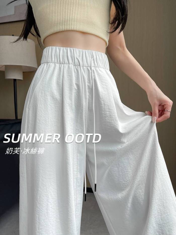 【三花新品】百搭神器！夏季冰絲奶芙褲 新品超夯折扣❄️冰感垂順面料，輕薄透氣，不悶熱不黏膩