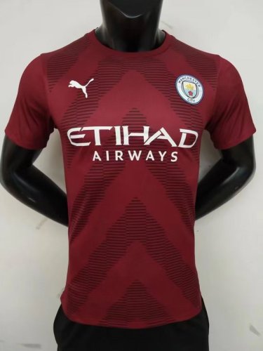 Manchester City 2022-23 MCI red goalkeeper player version soccer jerseys