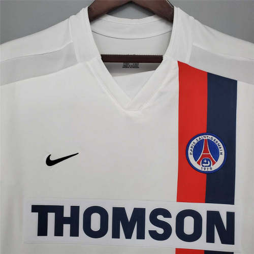 Paris saint germain 2002-03 away white soccer jerseys