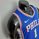 76ers Harden #1 V-Neck Blue