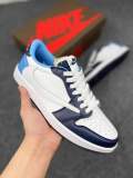 AJ1 Low side inverted hook blue