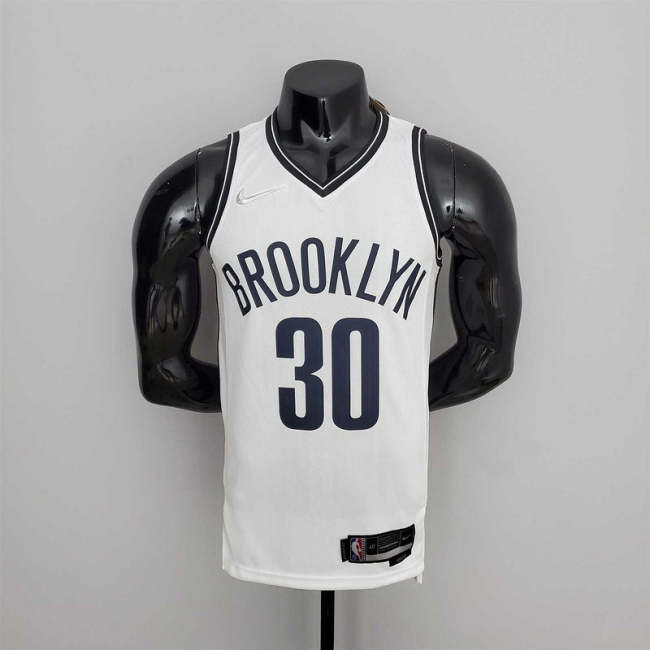 75th Anniversary Curry #30 Nets White NBA Jersey