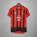 AC Milan 2004-05 home soccer jerseys