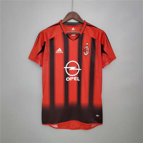 AC Milan 2004-05 home soccer jerseys