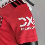 Manchester United 2022-23 home kids kit soccer jerseys