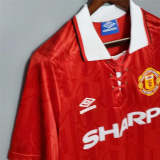 Manchester United 1993-94 home soccer jerseys