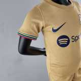 Barcelona 2022-23 away kids kit soccer jerseys