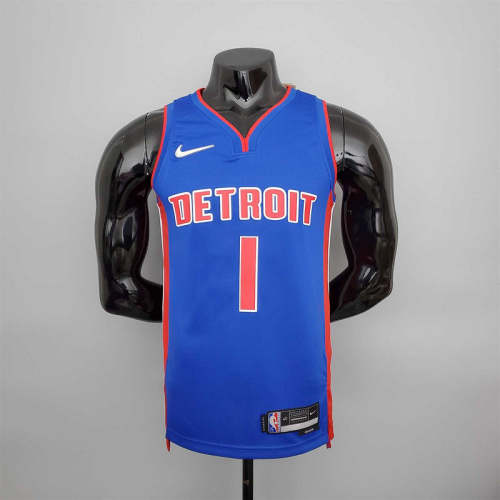 75th Anniversary Iverson #1 Pistons Blue