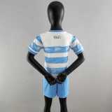 Manchester City 2022-23 limited edition bluewhite kids kit soccer jerseys
