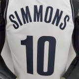 75th Anniversary Simmons #10 Nets White NBA Jersey