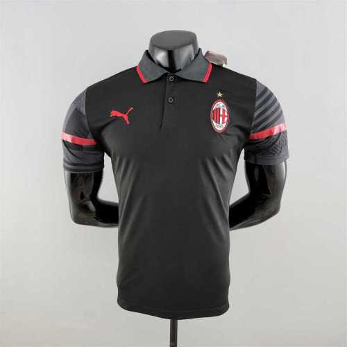 AC Milan 2022-23 black POLO Player version soccer jerseys