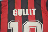 AC Milan 1988-89 home redblack soccer jerseys