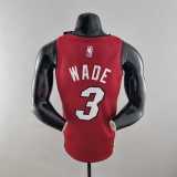 75th Anniversary Miami Heat Jordan WADE #3 Burgundy NBA Jersey