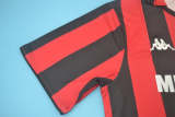 AC Milan 1988-89 home redblack soccer jerseys