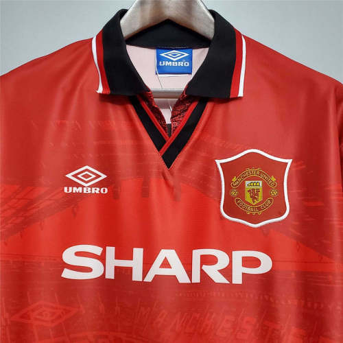 Manchester United 1994-96 home soccer jerseys