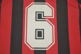 AC Milan 1988-89 home redblack soccer jerseys