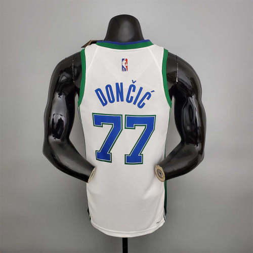 2022 DONCIC#77 Lone Ranger City Edition White and Green