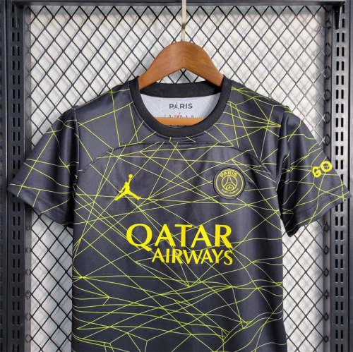 Paris saint germain 2022-23 Fourth away kids kit soccer jerseys