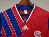 1993-94 Bayern Munich home red blue soccer jerseys
