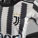 Juventus 2022-23 home kids kit soccer jerseys