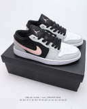 Air Jordan 1 Low Retro basketball shoes white black pink
