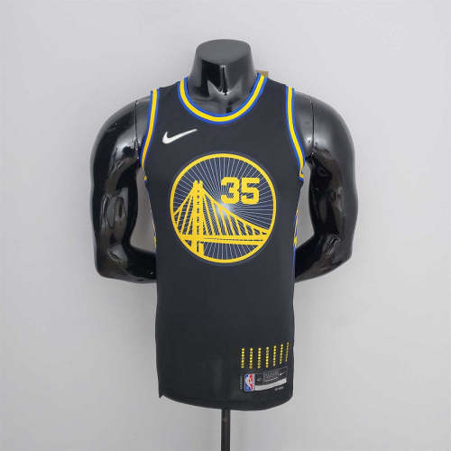 2022 Season Durant #35 Warriors City Edition Black NBA Jersey