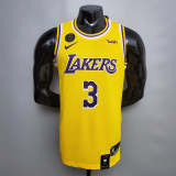 DAVIS #3 Lakers Commemorative Edition Round neck yellow