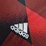 2022-23 Bayern training kit red geometric pattern soccer jerseys