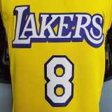 Bryant #8 Lakers V-neck City Edition yellow