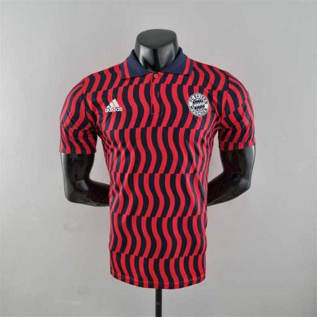 2022-23 Bayern redblack stripe Player version POLO soccer jerseys