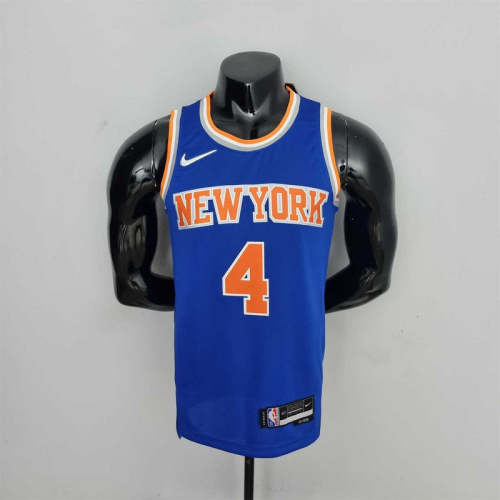 75th Anniversary Ross #4 New York Knicks Blue NBA Jersey