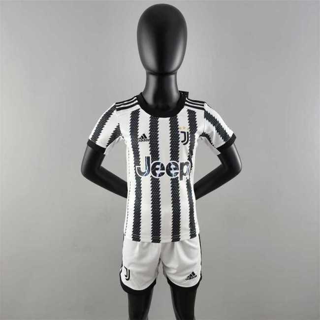 Juventus 2022-23 home kids kit soccer jerseys