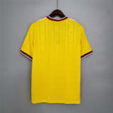 Liverpool 1985-86 yellow third away soccer jerseys
