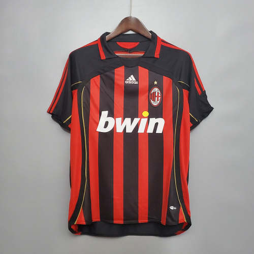 AC Milan 2006-07 home soccer jerseys