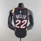 75th Anniversary Miami Heat BUTLER#22 black NBA Jersey