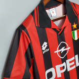 AC Milan 1996-97 home soccer jerseys