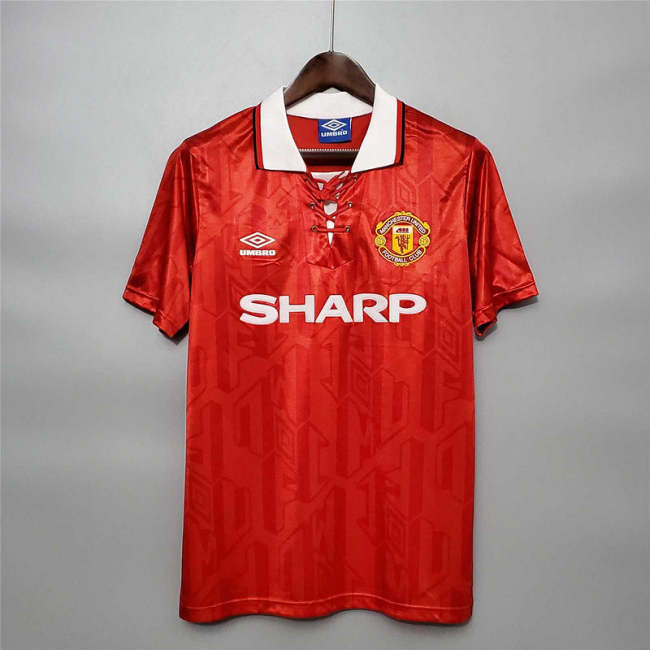 Manchester United 1993-94 home soccer jerseys