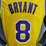 Bryant #8 Lakers Round neck yellow