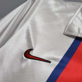 Paris saint germain 1998-99 away white soccer jerseys