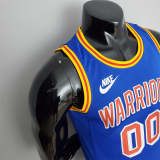 75th Anniversary Cuminga#00 Warriors Vintage Blue NBA Jersey