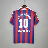1995-97 Bayern Munich home red blue soccer jerseys