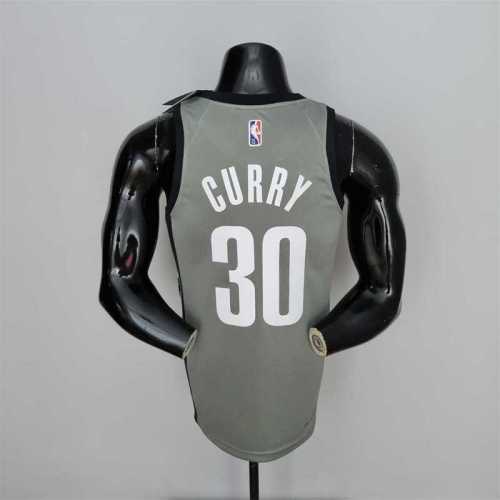 75th Anniversary Curry #30 Nets Black NBA Jersey